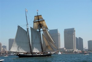 boats parading san diego bay