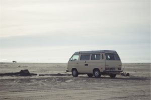 Vanagon at beach